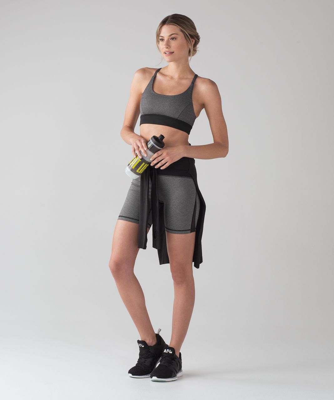 Lululemon Train Times Short *6" - Heathered Black / Black