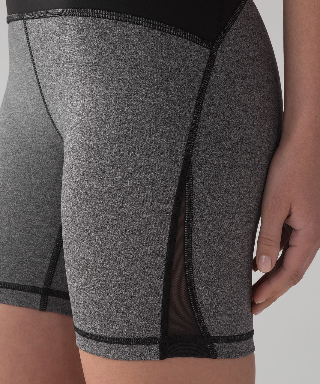 Lululemon Train Times Short *6" - Heathered Black / Black