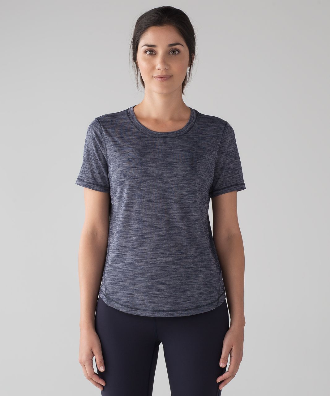 Lululemon Long Distance Short Sleeve - Heathered Deep Navy