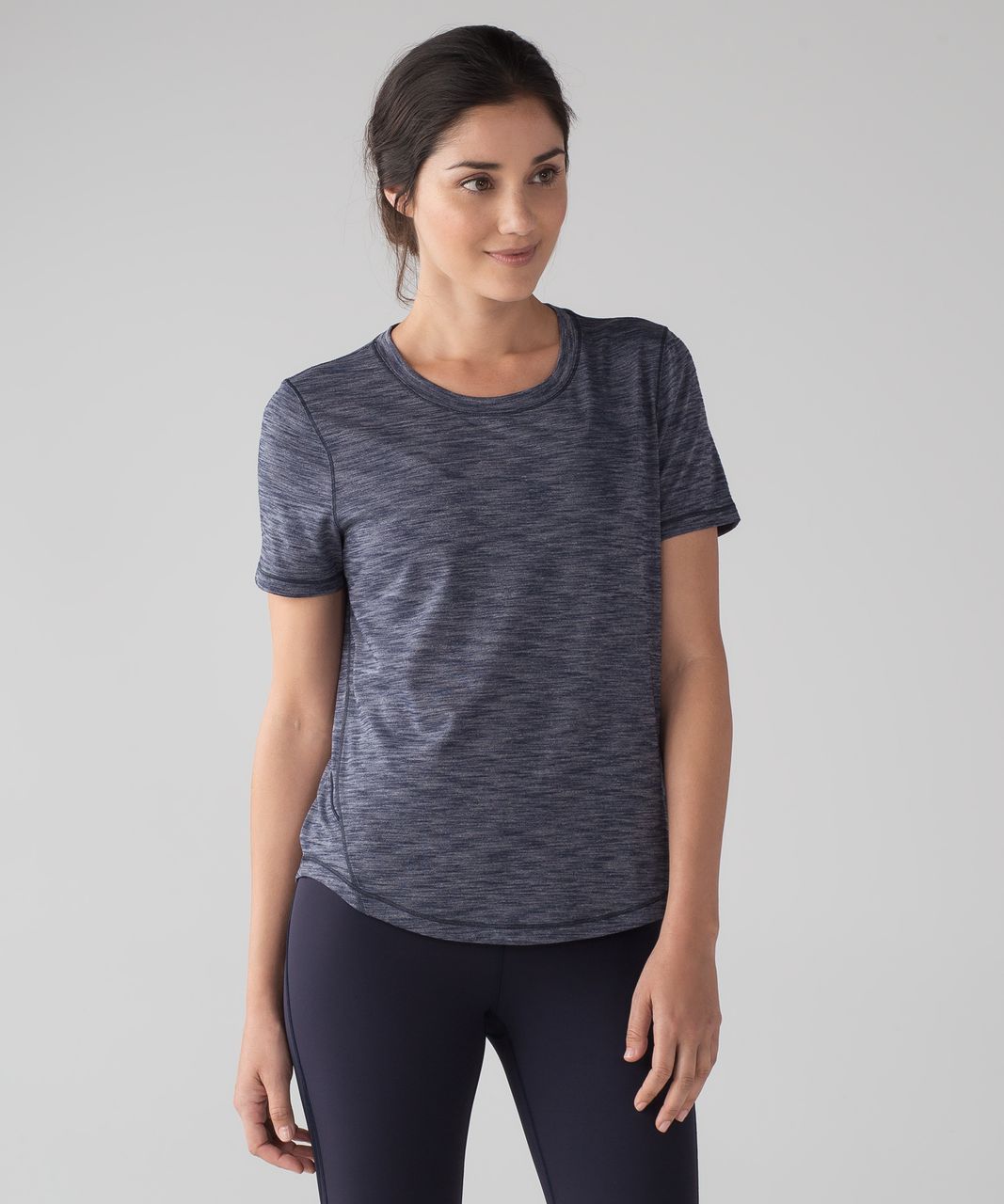 Lululemon Long Distance Short Sleeve - Heathered Deep Navy