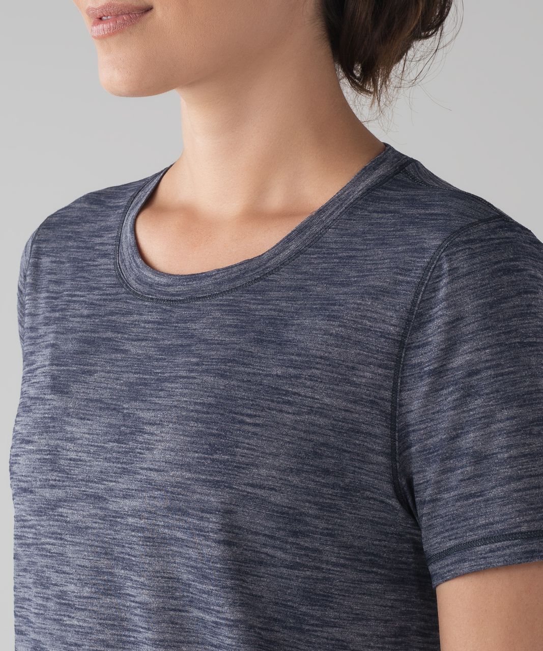 Lululemon Long Distance Short Sleeve - Heathered Deep Navy