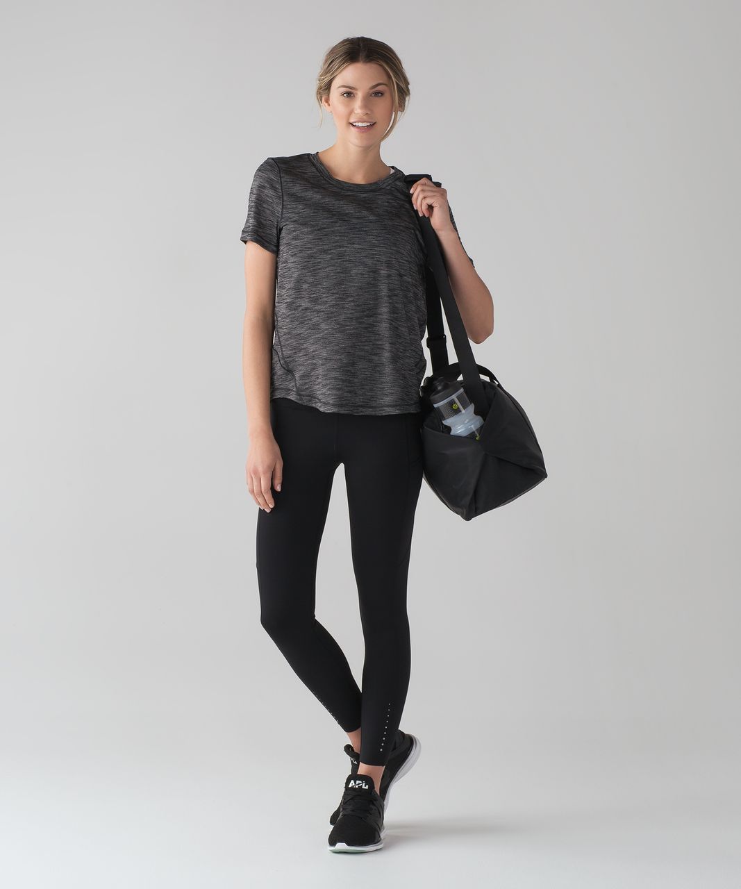 Lululemon Long Distance Short Sleeve - Heathered Black (First Release)