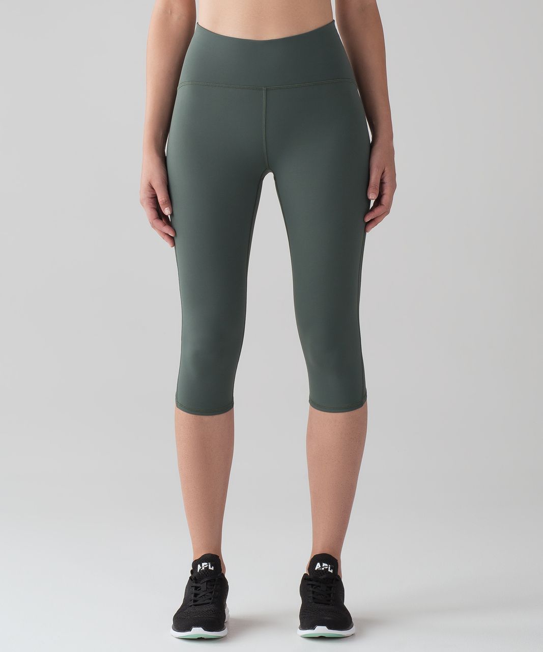 NEW LULULEMON Train Times Crop 10 Dark Forest