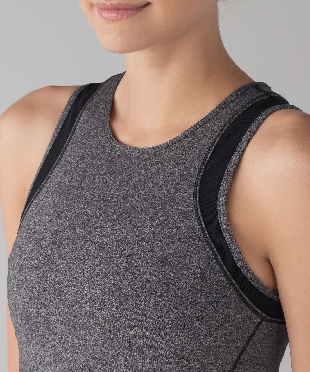 Lululemon Keep It Cropped Tank - Heathered Black