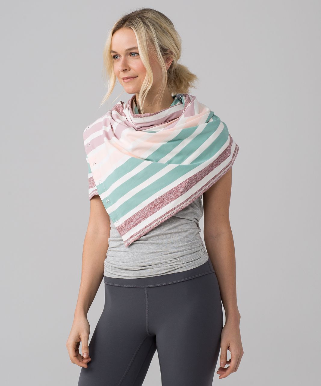 Lululemon Vinyasa Scarf (Rulu) - Triplet Twin Stripe Heathered Angel Wing Multi