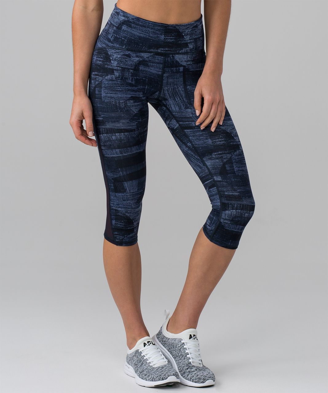 Lululemon Train Times Crop (17") - Transition Multi Midnight Navy / Black