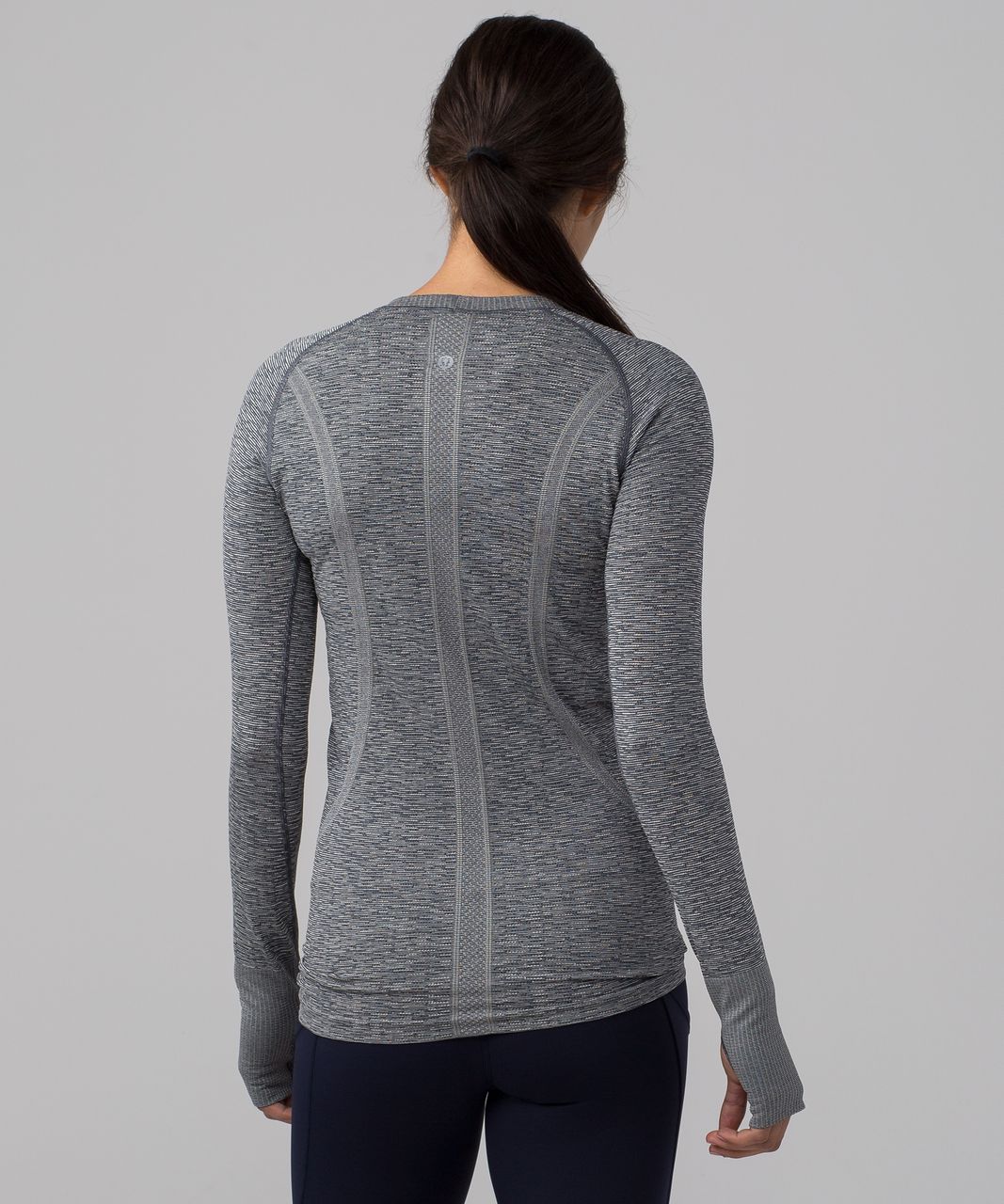 Lululemon Swiftly Tech Long Sleeve Crew - Black / White (First Release)