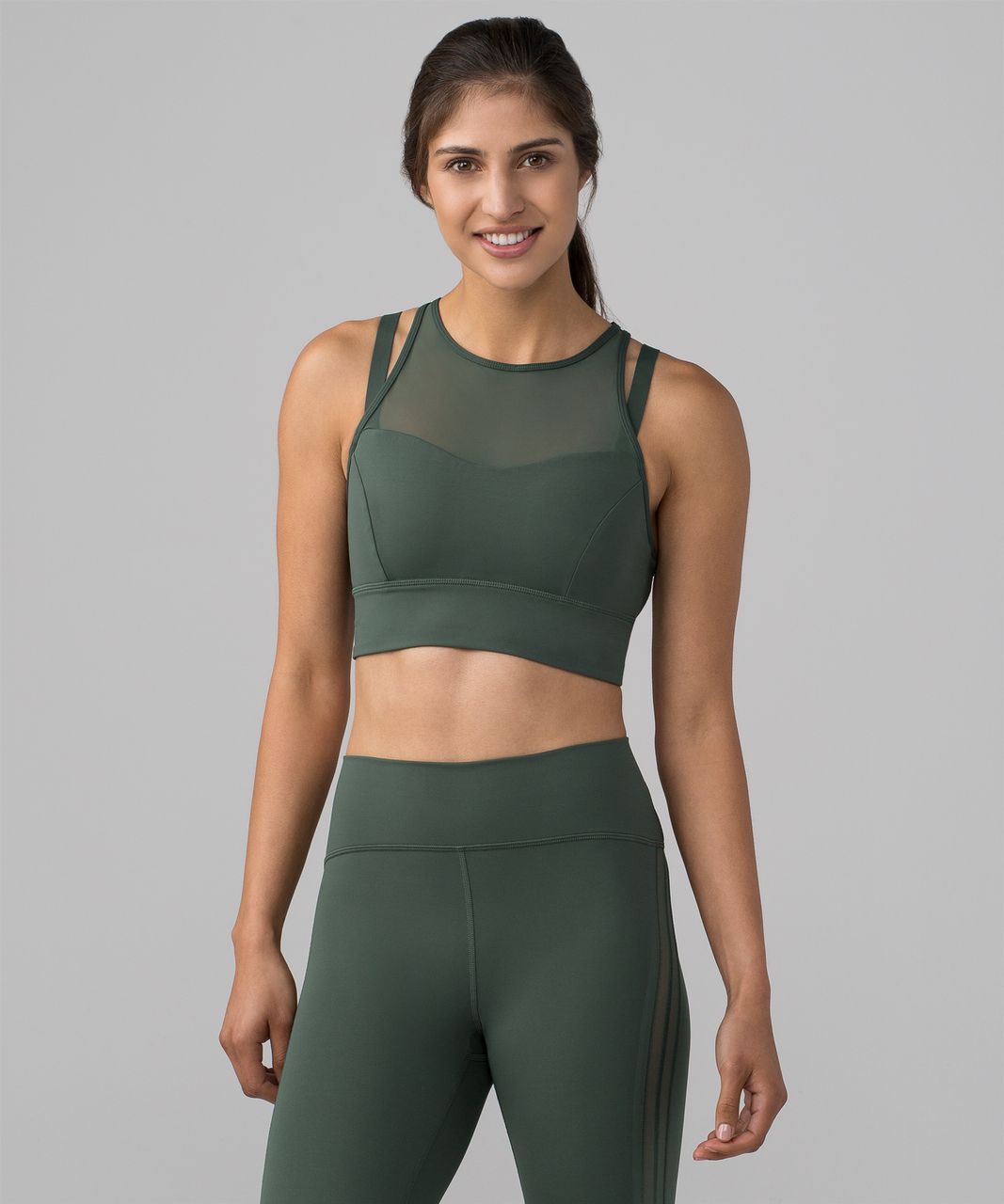 Lululemon Sun Setter Bra - Dark Forest