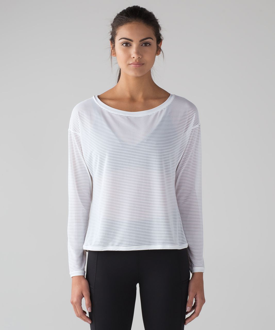 Lululemon Lean In Long Sleeve - White - lulu fanatics