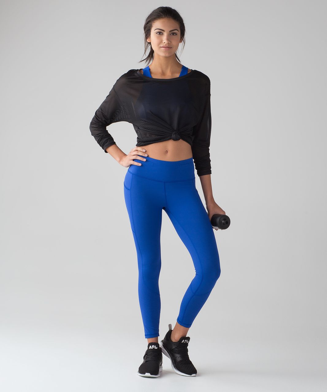 Lululemon Breezy Dot Crop *19 - Black - lulu fanatics