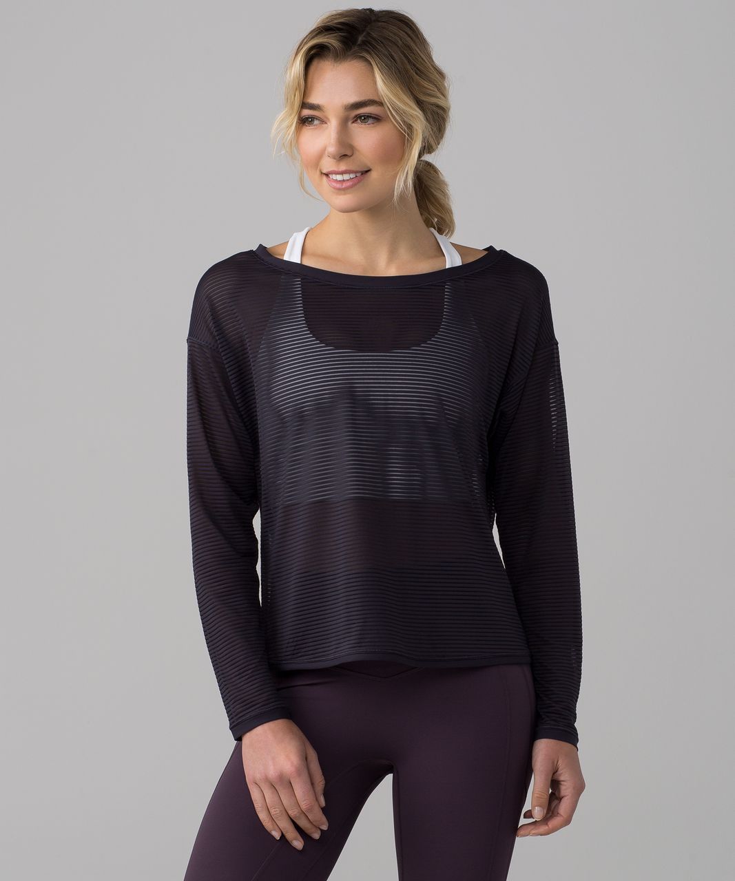 Lululemon Lean In Long Sleeve - Boysenberry