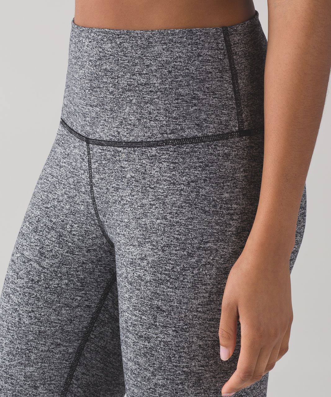 Lululemon Wunder Under Crop (Hi-Rise) *Luxtreme 21 - Heathered Black -  lulu fanatics