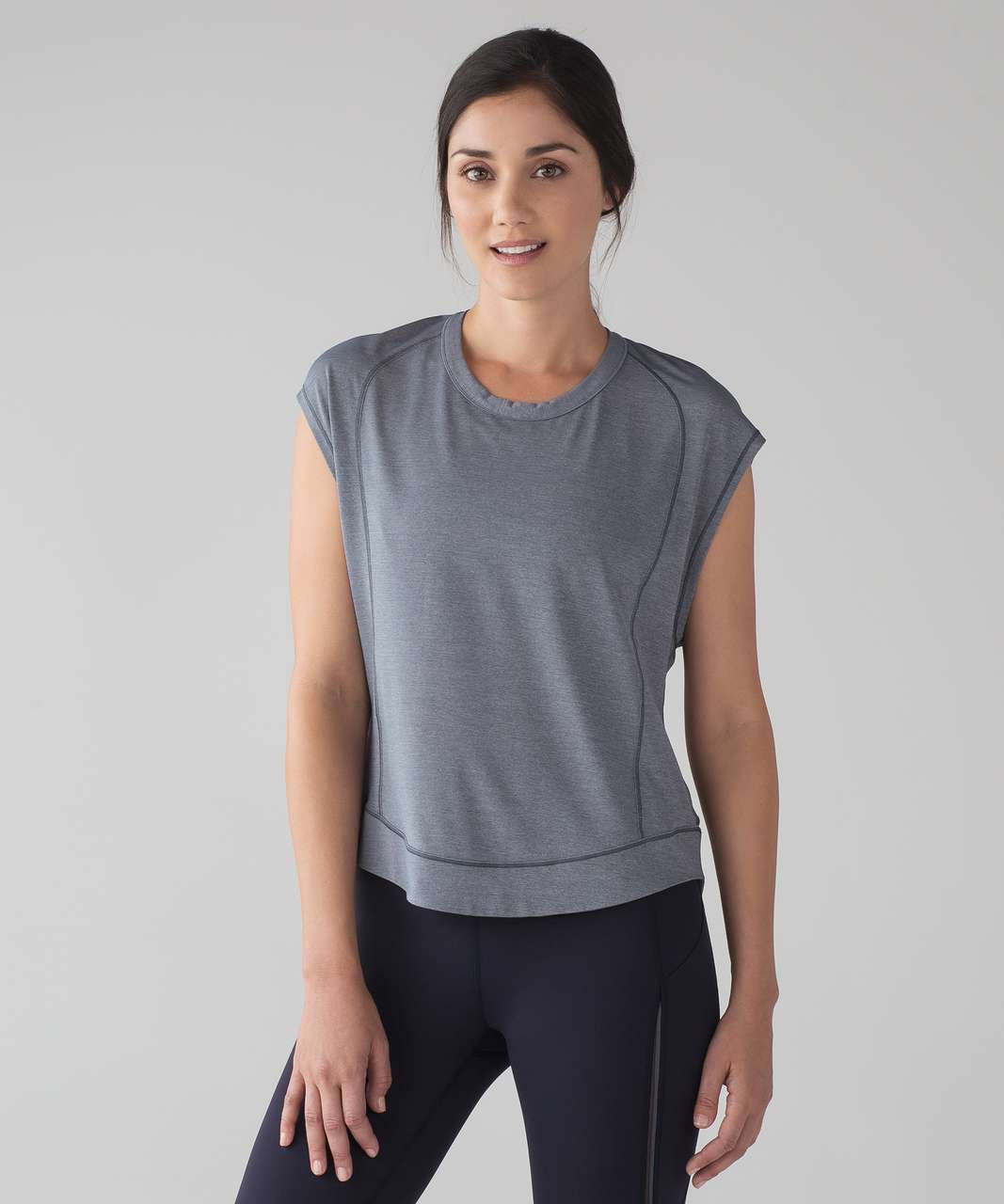 Lululemon Pace Perfect Short Sleeve - Heathered Sterling / Sterling