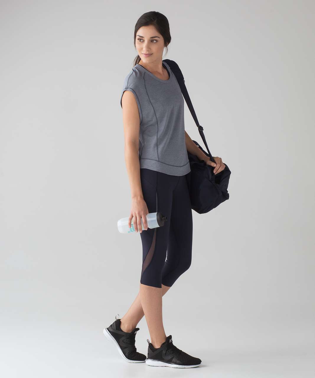 Lululemon Pace Perfect Short Sleeve - Heathered Sterling / Sterling