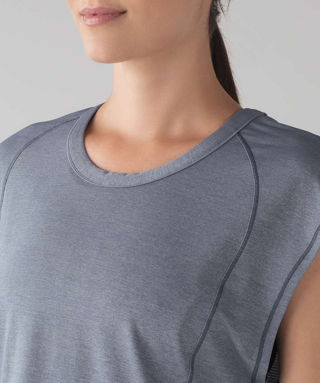 Lululemon Pace Perfect Short Sleeve - Heathered Sterling / Sterling