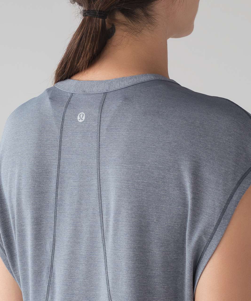 Lululemon Pace Perfect Short Sleeve - Heathered Sterling / Sterling