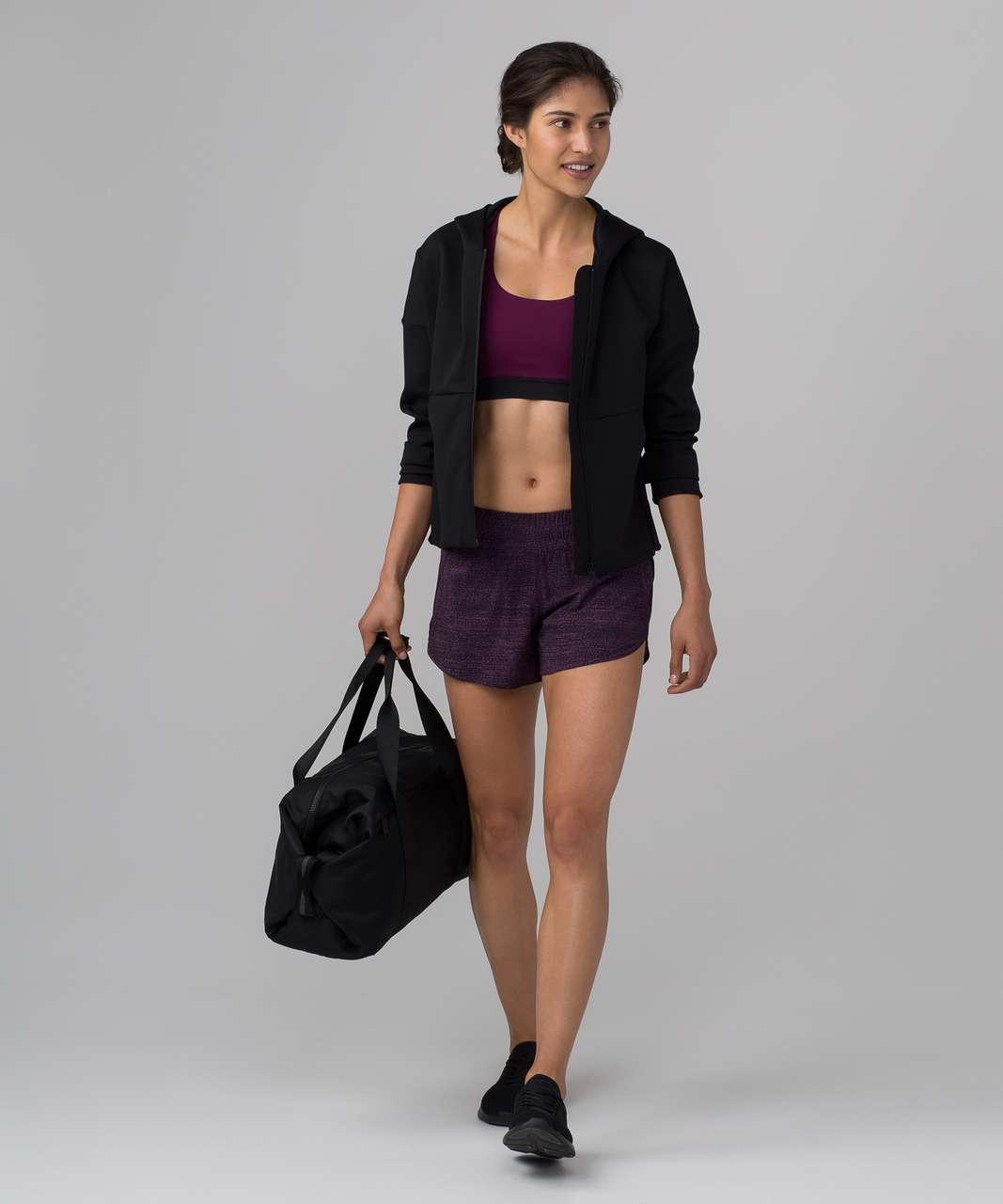 Lululemon Tracker Short V *4" - Salt Dark Mystic Black / Black