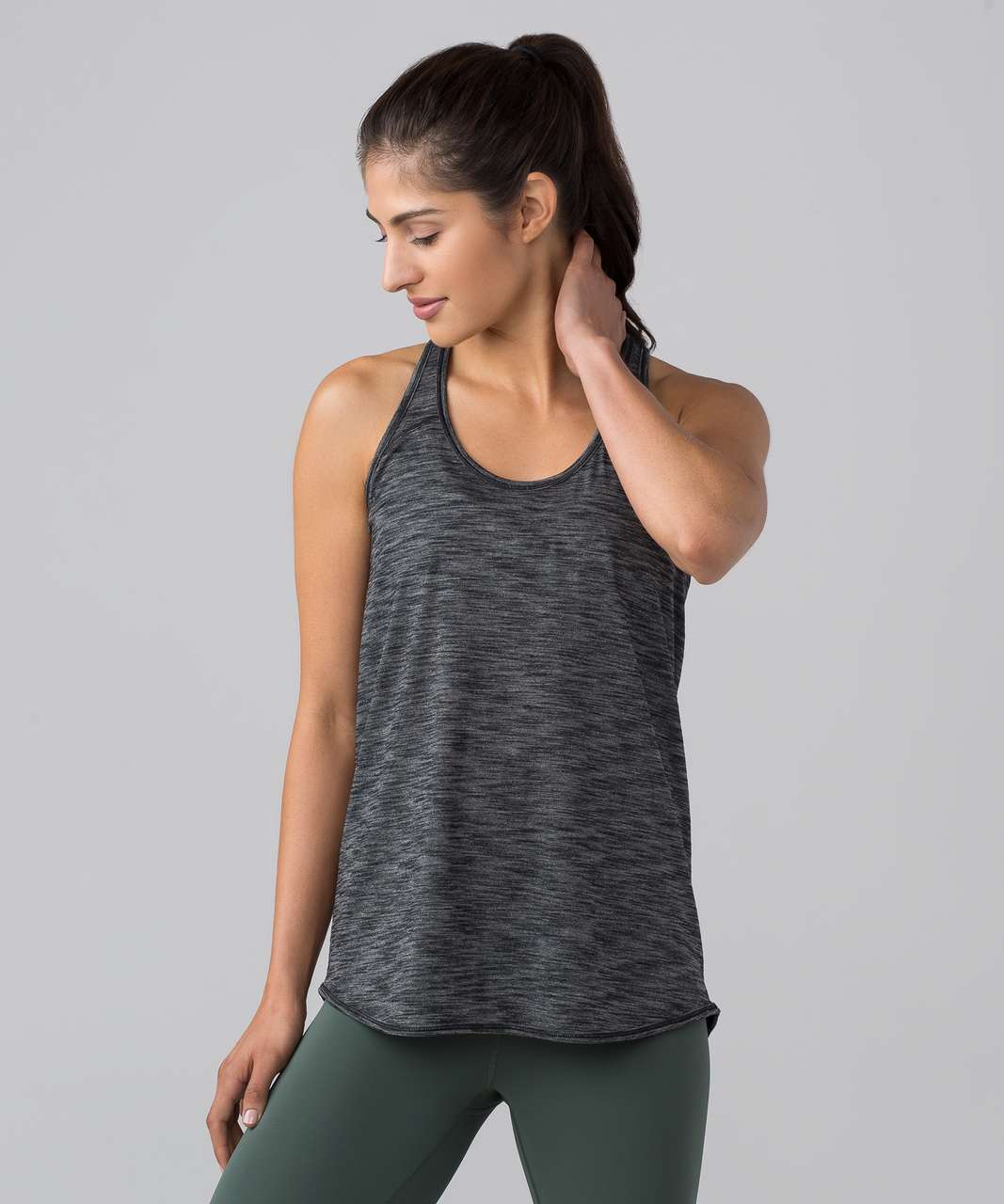 Lululemon Essential Tank - Heathered Black (Second Release)