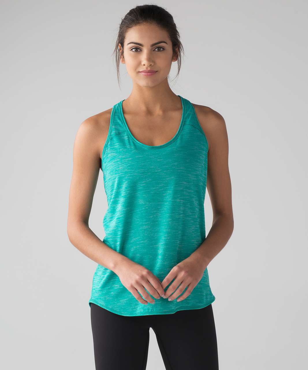 Lululemon Essential Tank - Heathered Viridian Green