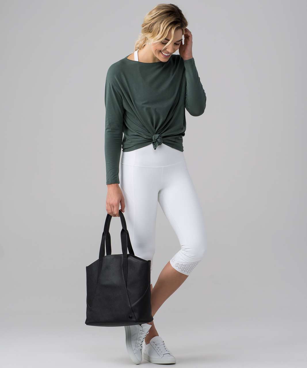 Lululemon Back In Action Long Sleeve - Dark Forest