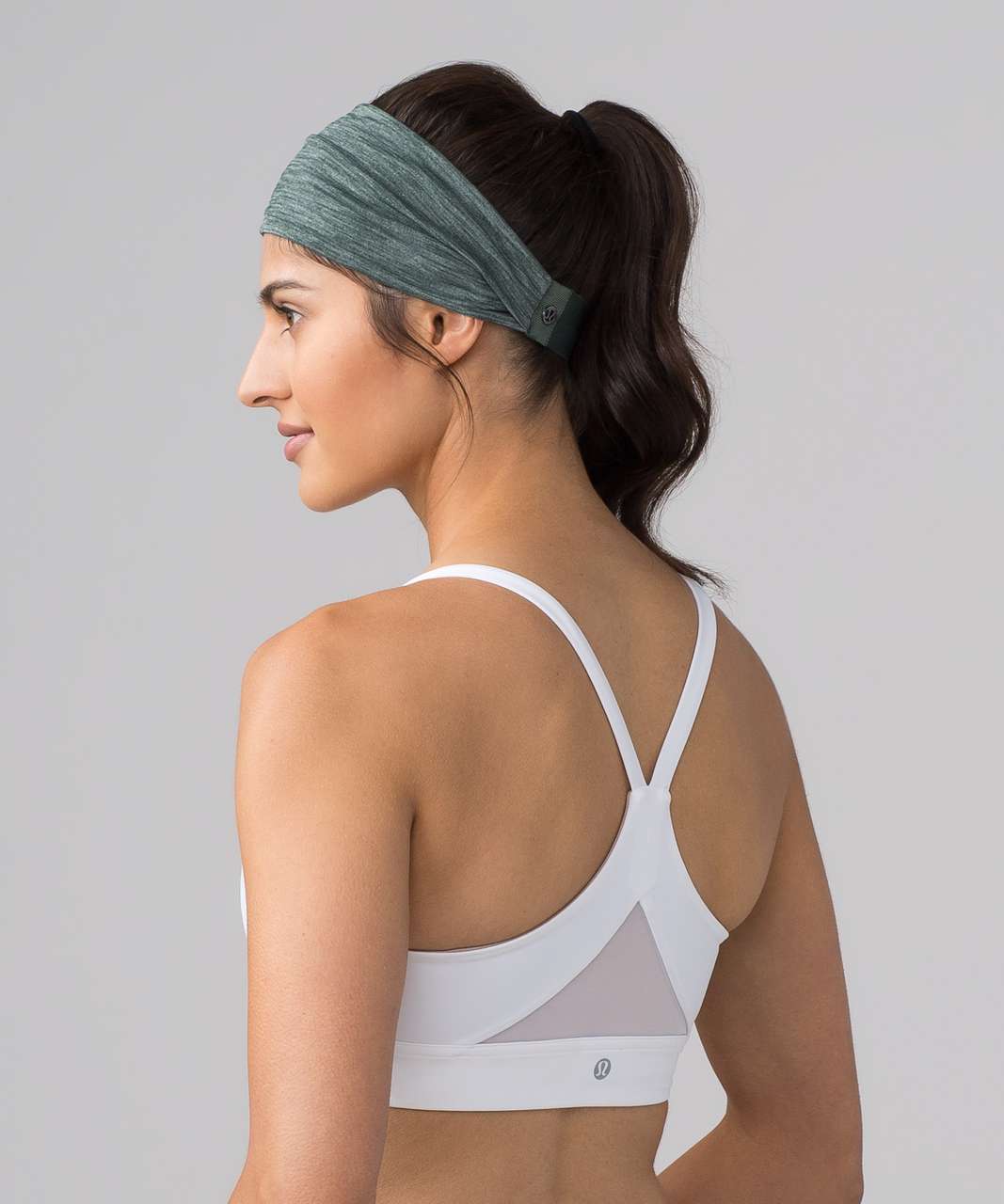 Lululemon Fringe Fighter Headband - Heathered Dark Forest / Heathered Dark Forest