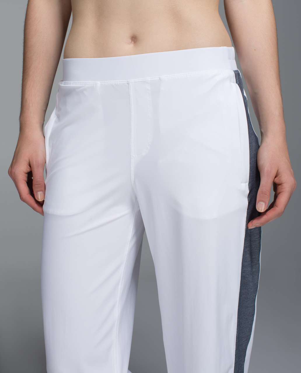 Lululemon City Summer Pant - White / Heathered Texture Printed Greyt Deep Coal