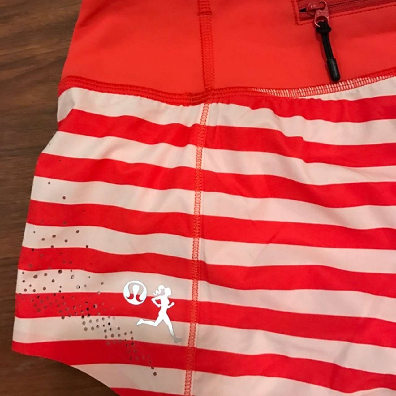 Lululemon Run: Light As Air Short - 2012 Seawheeze - Fearless Red Waldo Stripe