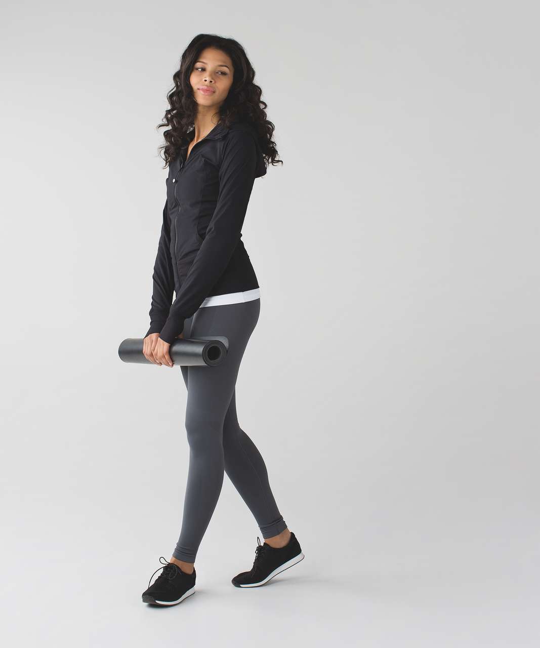 Lululemon Zone In Tight Dark Gray Black Compression Pants High