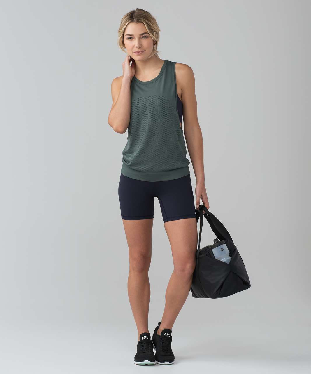 Lululemon Breeze By Muscle Tank II - Dark Forest / Dark Forest