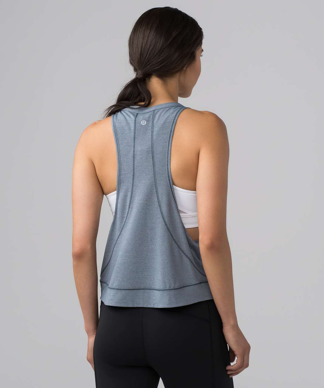 Lululemon Pace Perfect Tank - Heathered Sterling / Sterling