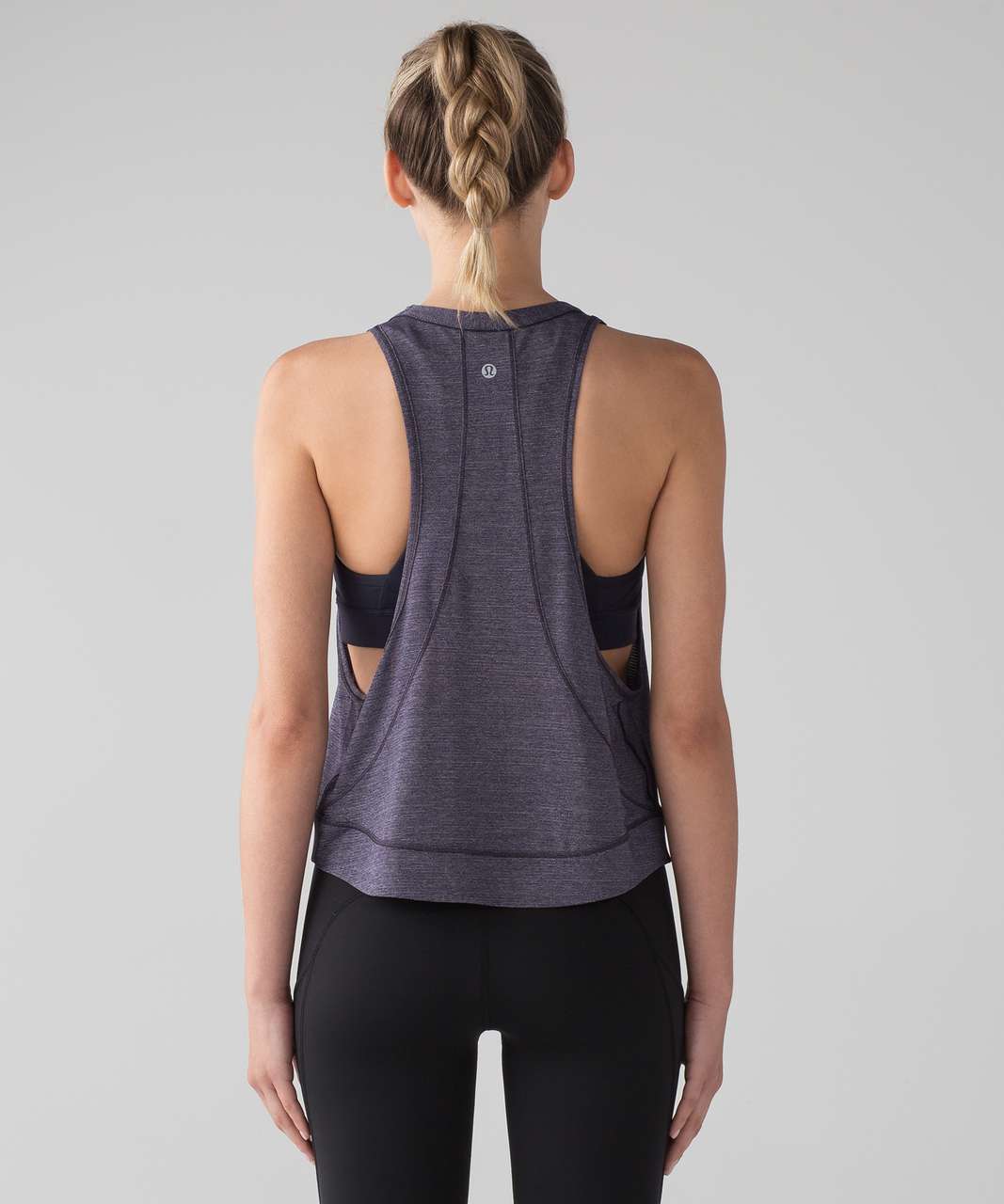 Lululemon Pace Perfect Tank - Heathered Midnight Navy / Midnight Navy - lulu  fanatics