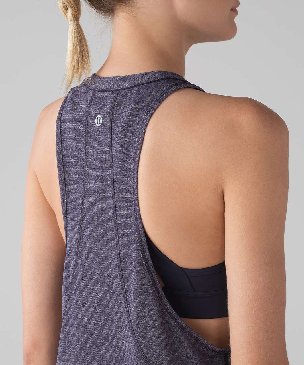 Lululemon Pace Perfect Tank - Heathered Midnight Navy / Midnight Navy