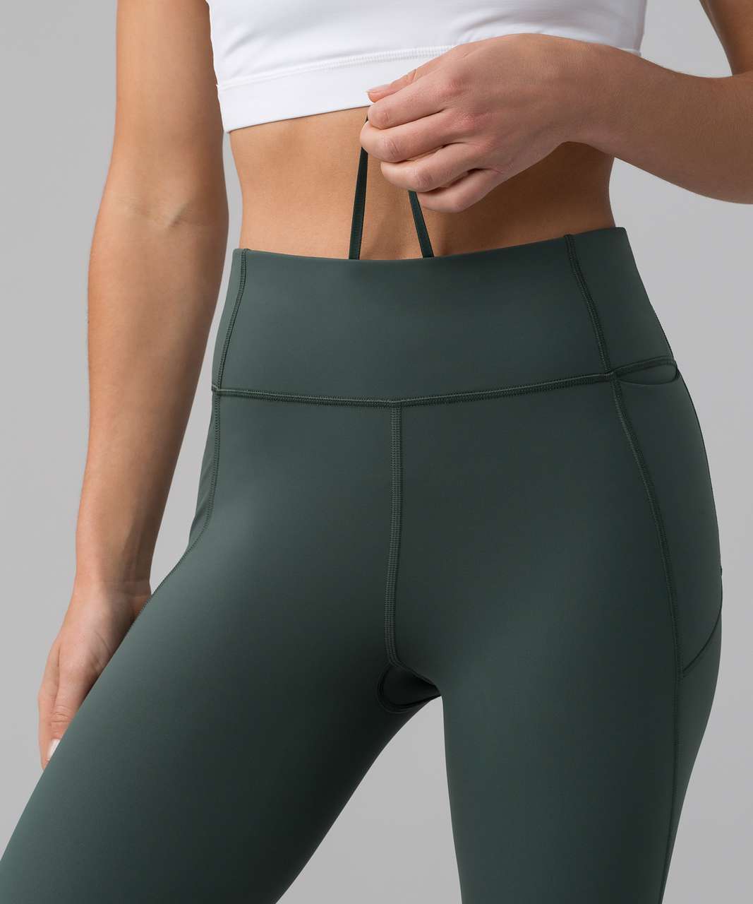 Lululemon Time To Sweat Crop *23 - Dark Forest - lulu fanatics