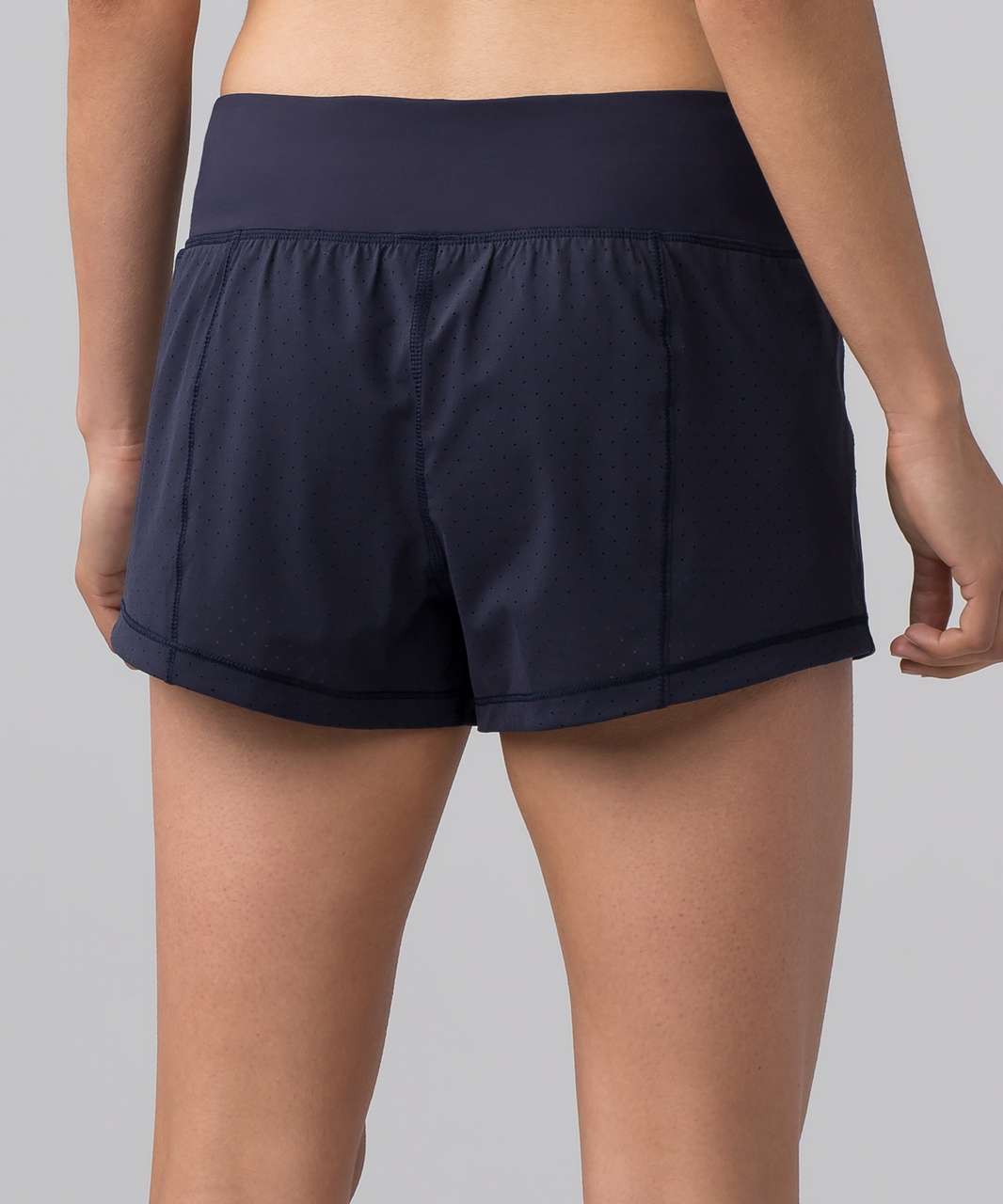 Lululemon Final Lap Navy Blue Mesh Shorts 2.5” Women's Size 4