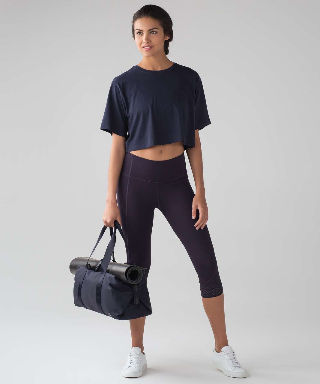 Lululemon Cortes Crop Tee - Midnight Navy