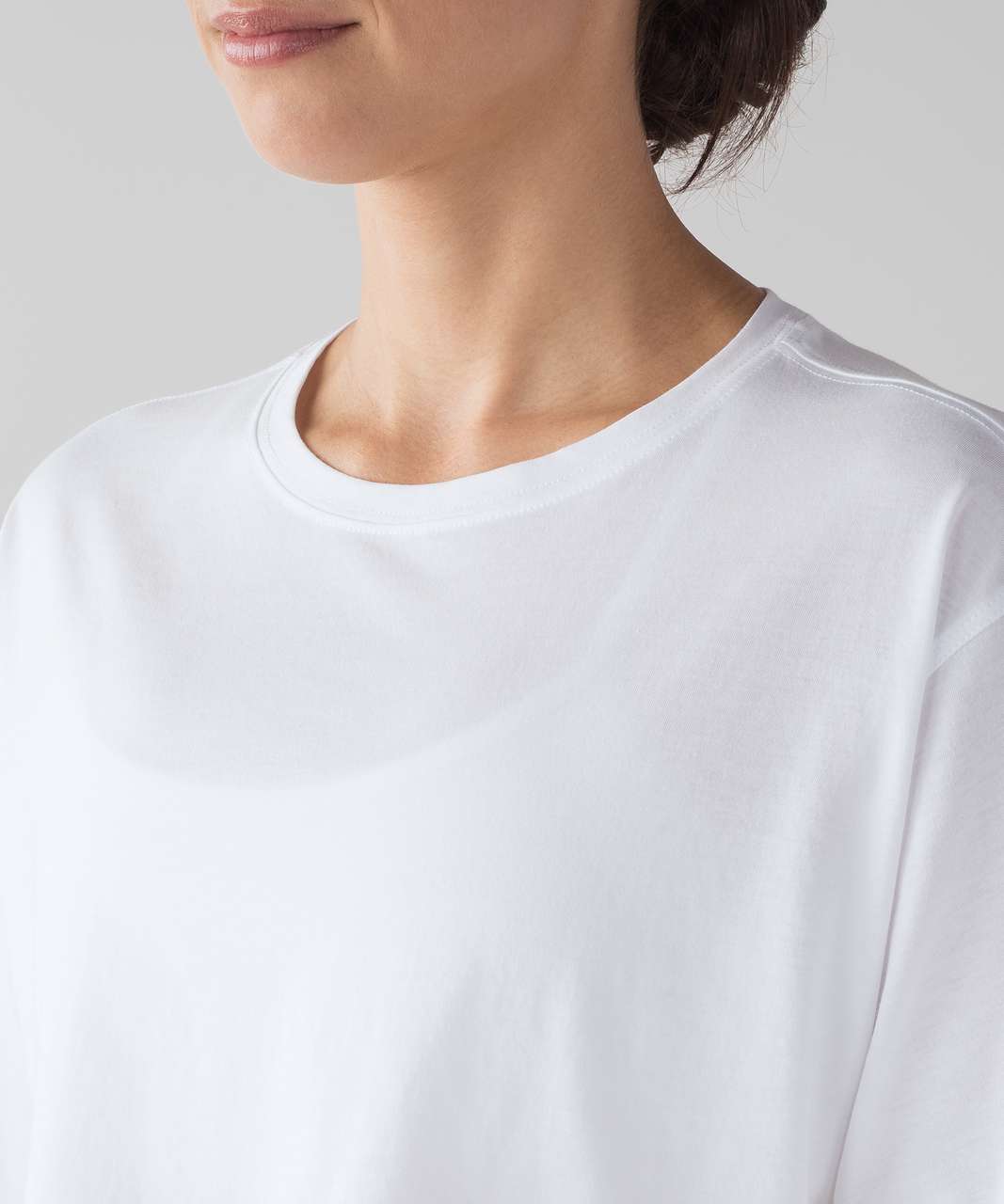 Lululemon Cortes Crop Tee - White - lulu fanatics