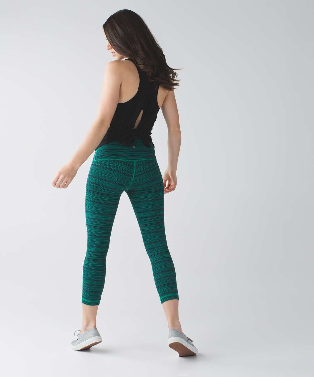 Lululemon Wunder Under Crop III (Reversible) - Hero Blue / Pipe