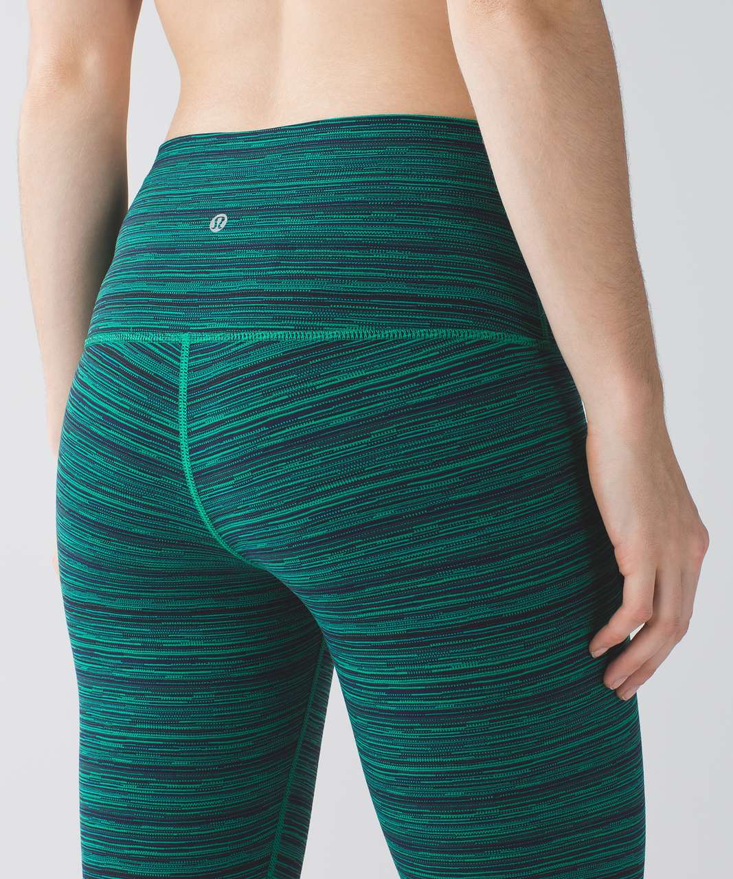 Lululemon Wunder Under Crop (Hi-Rise) *21" - Cyber Jungle Hero Blue