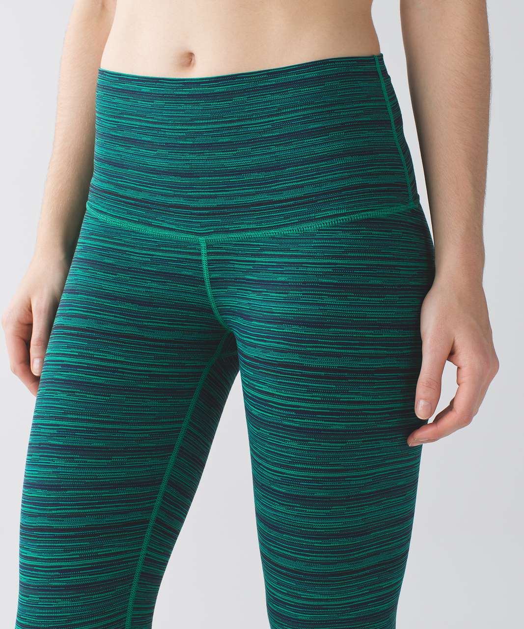 Lululemon Wunder Under Crop (Hi-Rise) *21" - Cyber Jungle Hero Blue