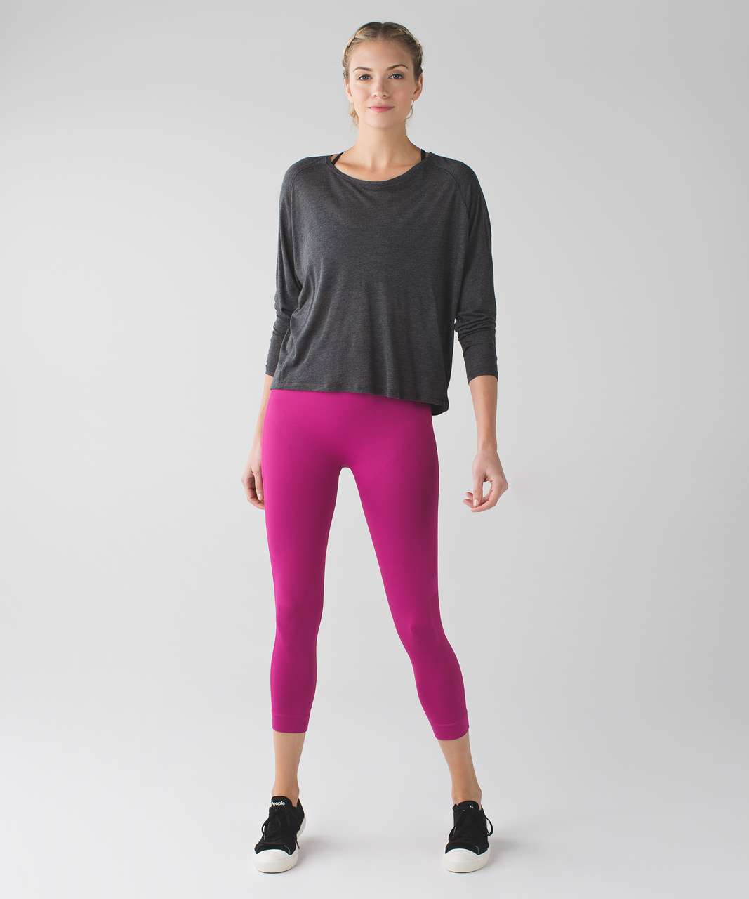 Lululemon Zone In Crop (21) - Raspberry - lulu fanatics