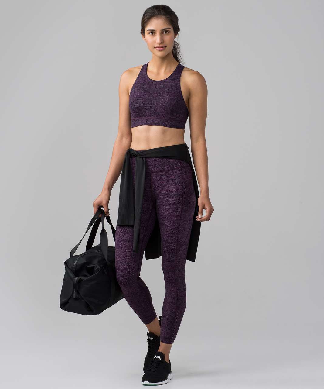 Lululemon Fast & Free Bra (Nulux) - Salt Dark Mystic Black