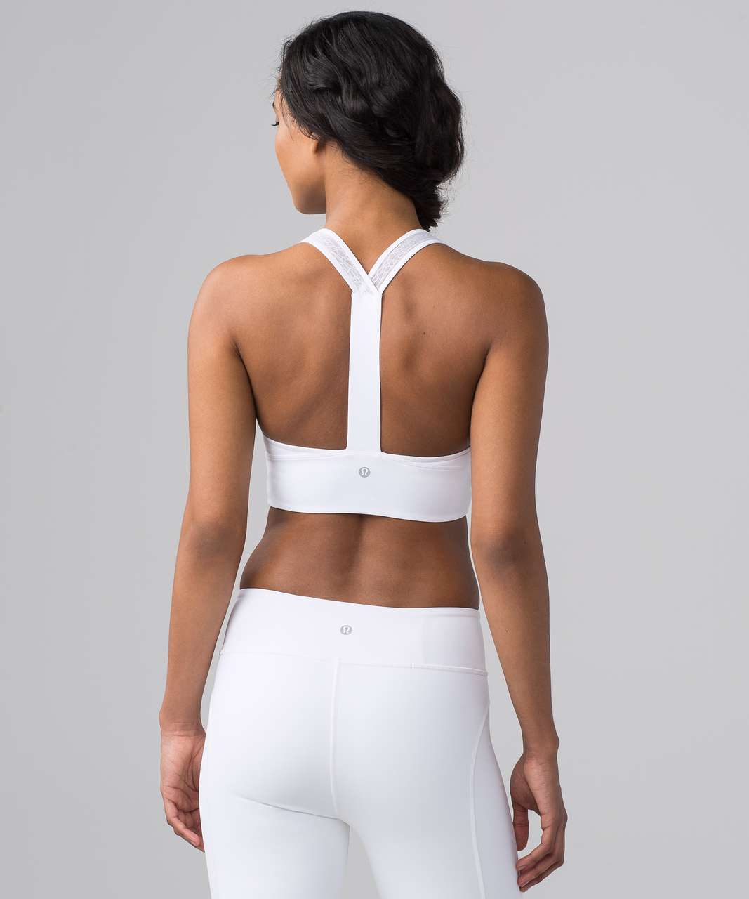 New Goals Twisted Multi Strap Sports Bra in White