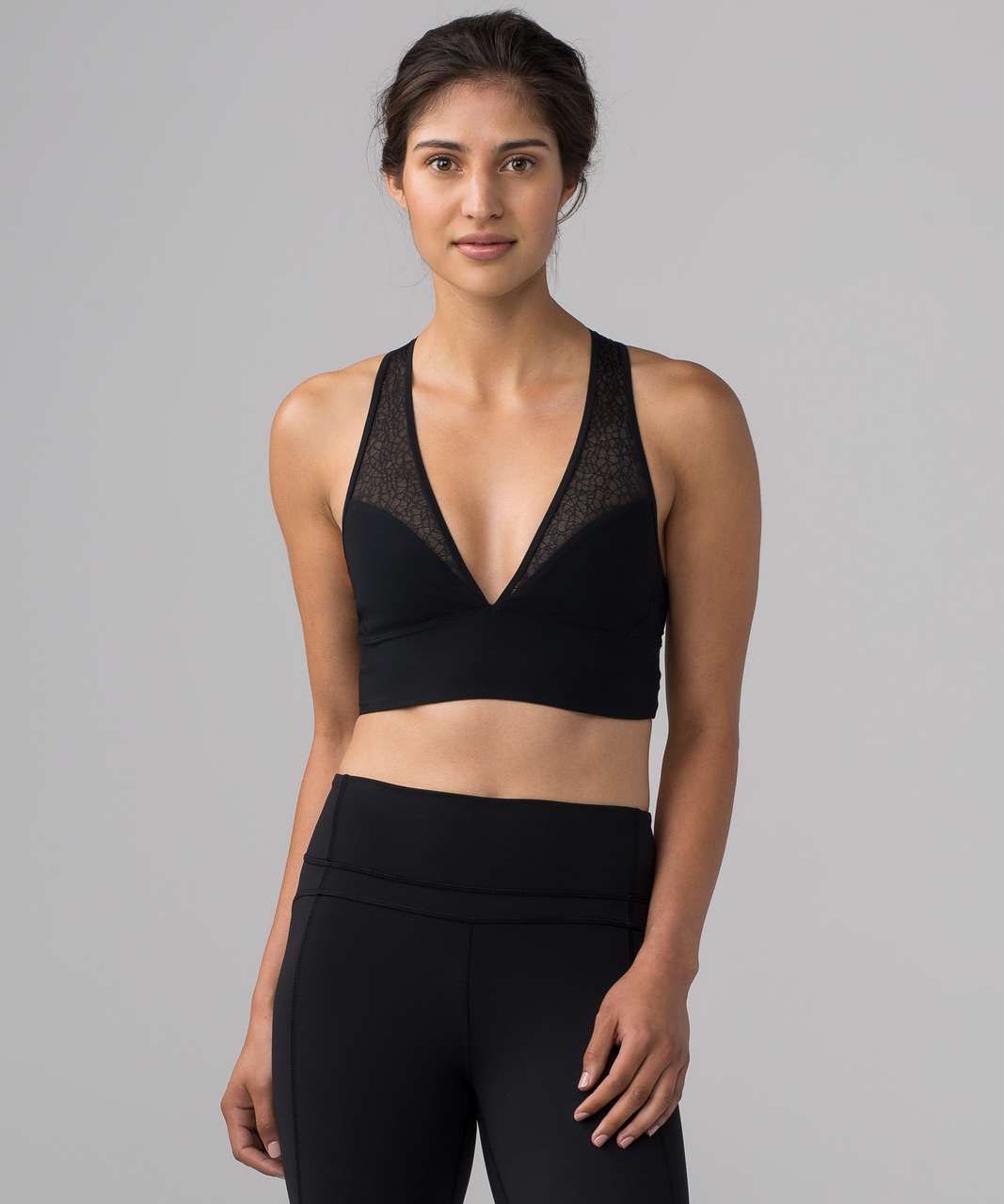 Lululemon Twist Bra Long Line - Black - lulu fanatics