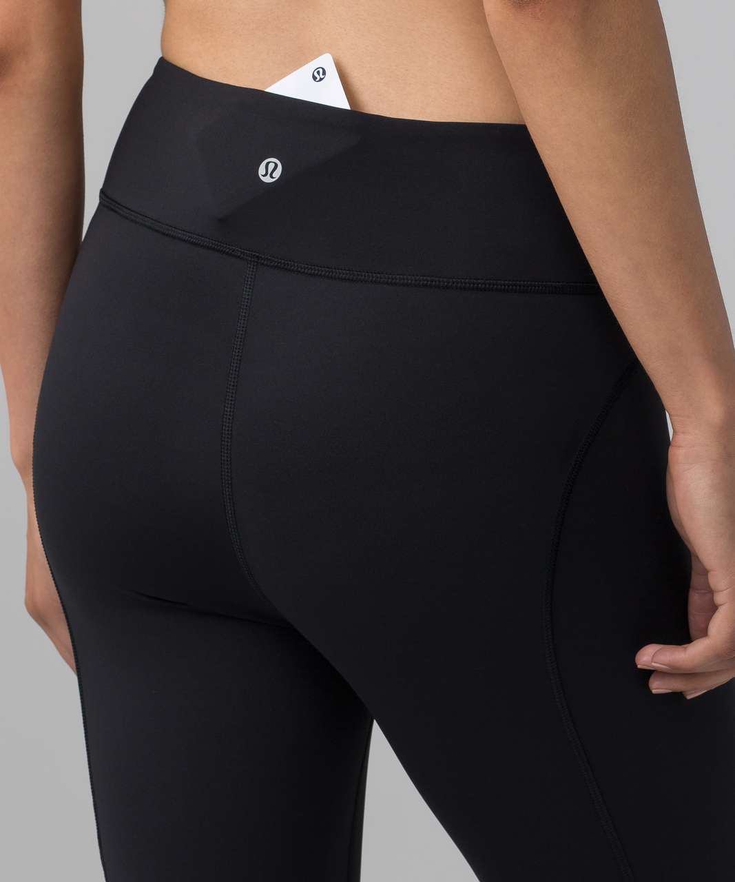 Lululemon Black Twist and Train Crop Leggings w/Lace Detail Women's Size 4