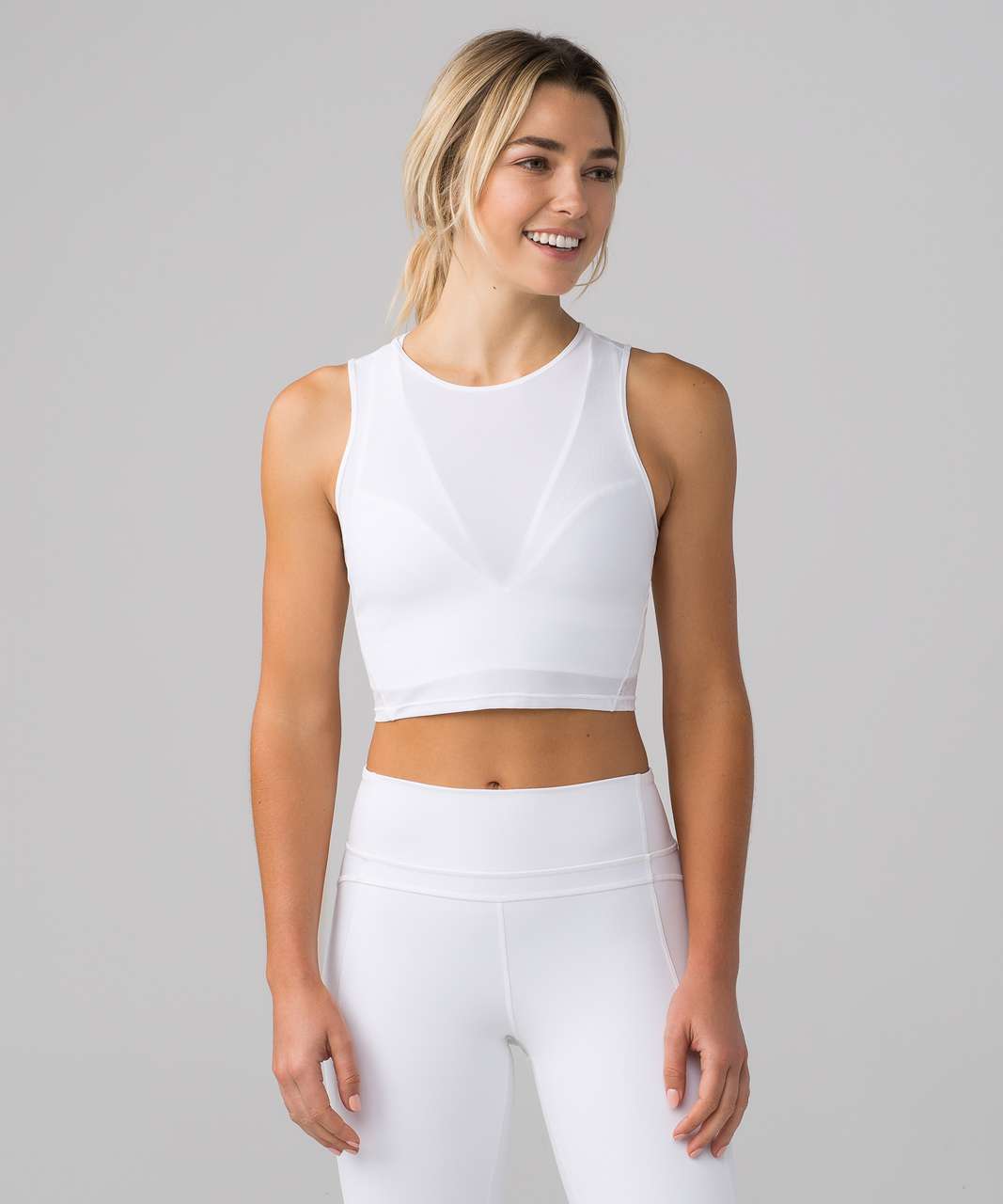 Lululemon Twist & Train Crop Tank - White