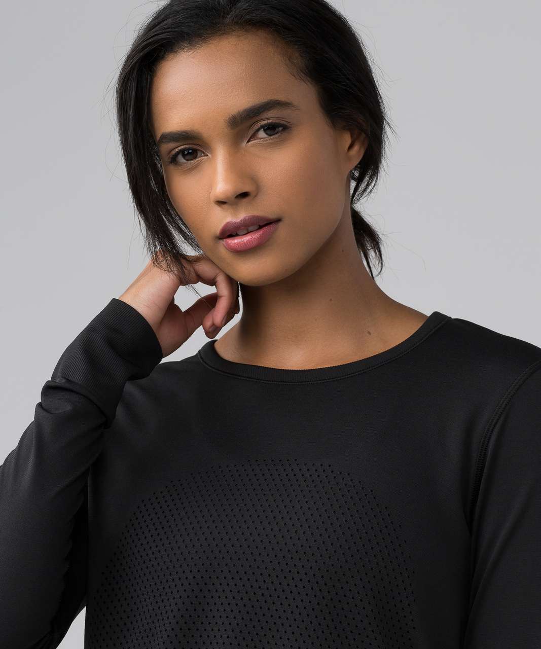 Lululemon Breeze By Long Sleeve - Black / Black