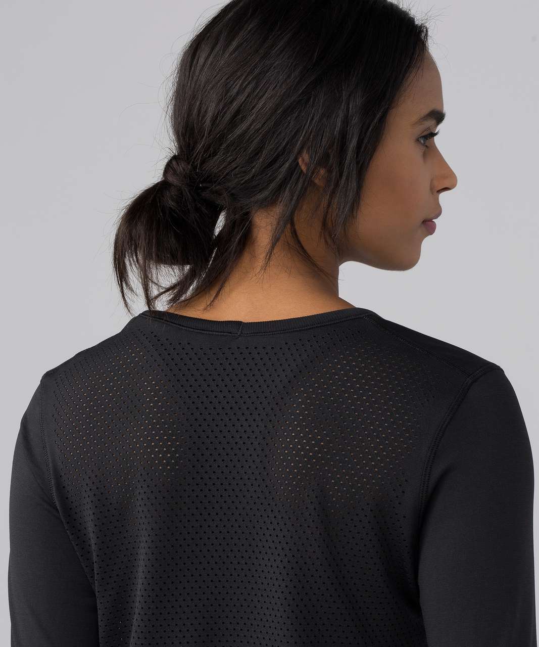 Lululemon Breeze By Long Sleeve - Black / Black - lulu fanatics