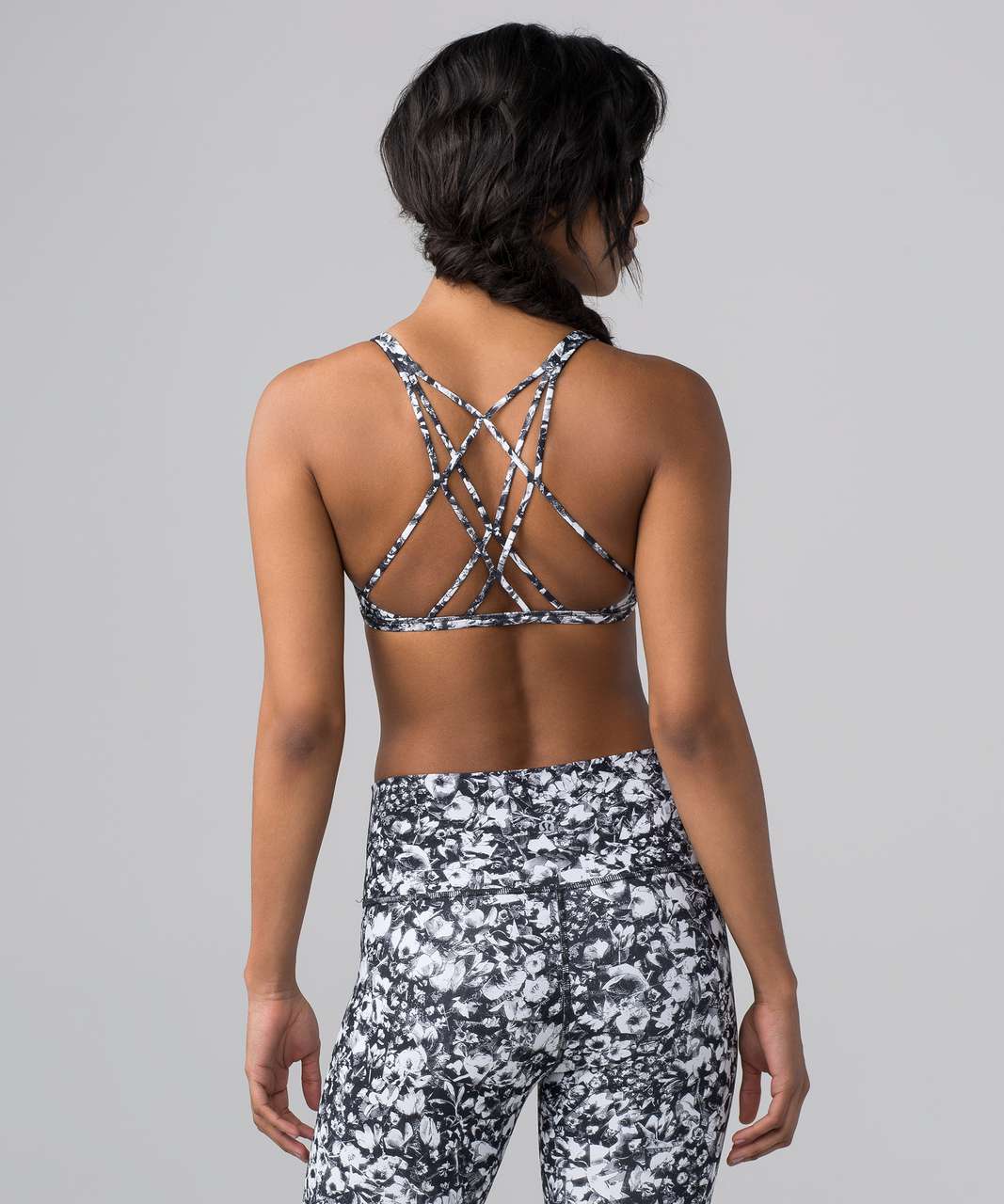 Lululemon Free To Be Zen Bra (Full-On Luxtreme) - Mash Up White Black