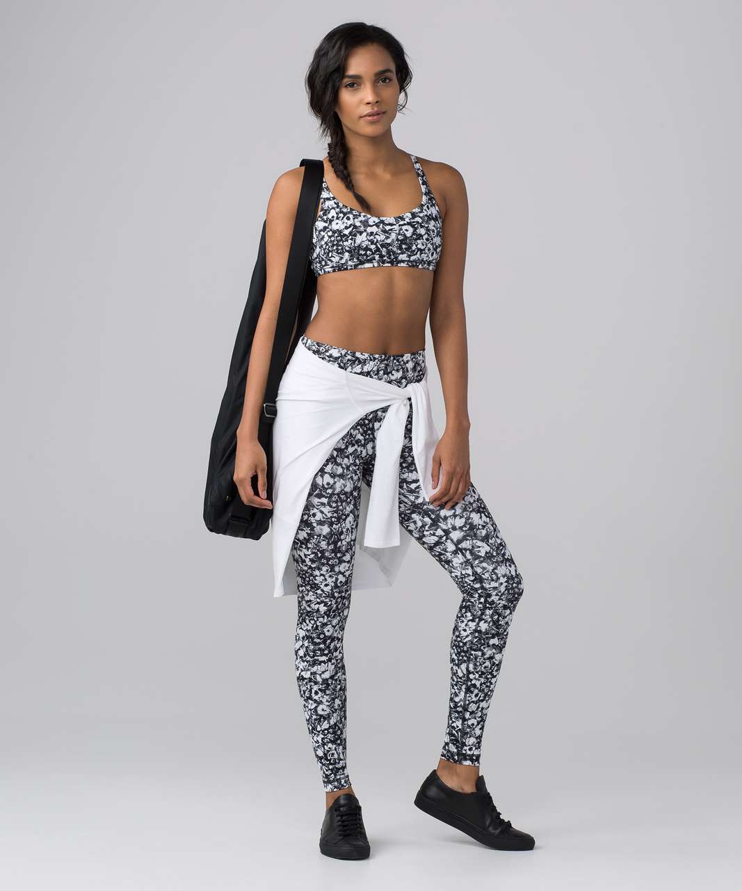 Lululemon Free To Be Zen Bra (Full-On Luxtreme) - Mash Up White Black