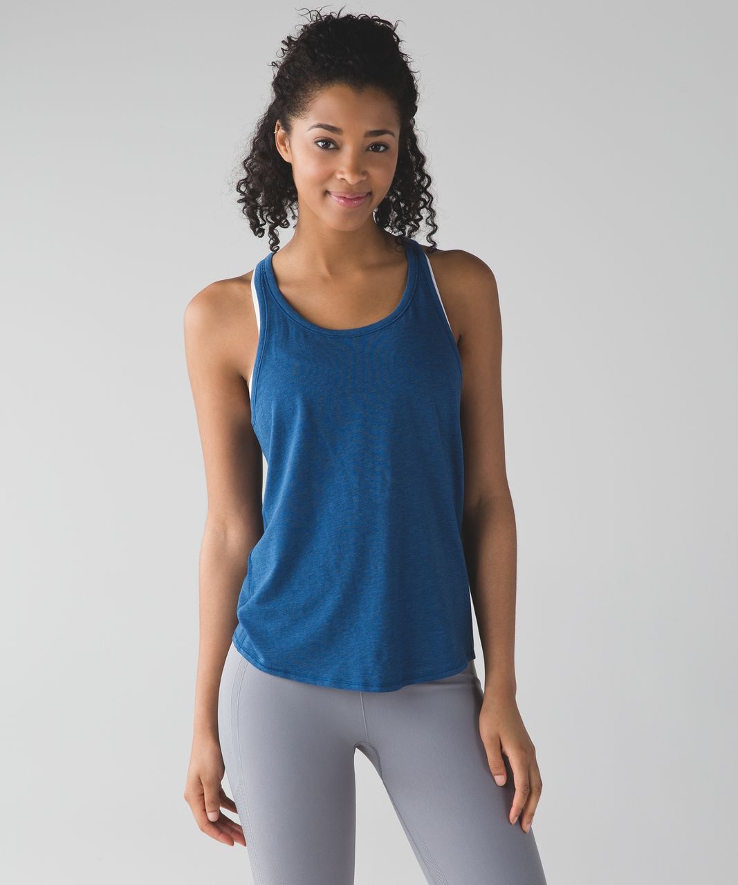 Lululemon Yogi Everyday Tank - Heathered Rugged Blue